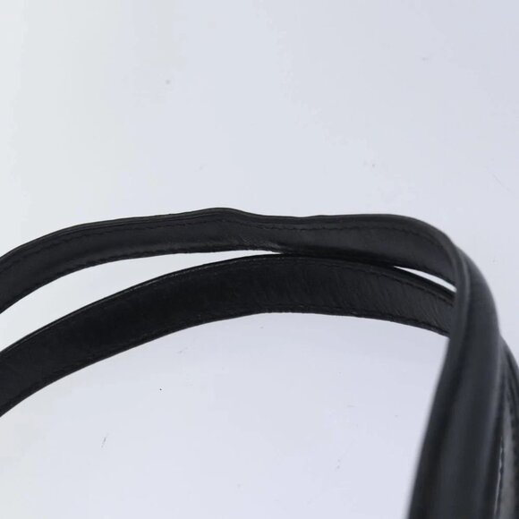 CELINE Macadam Canvas Hand Bag PVC Leather Black Auth 83930 - Picture 9 of 15